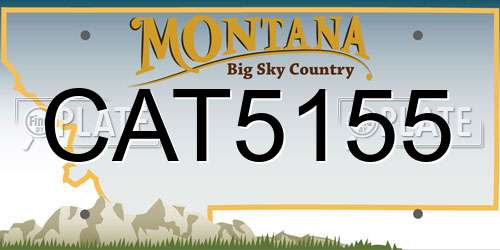 CAT5155 Montana License Plate