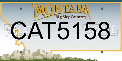 CAT5158 Montana License Plate