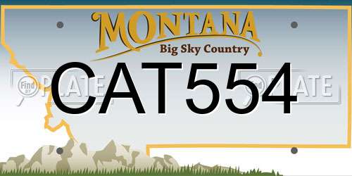 CAT554 Montana License Plate