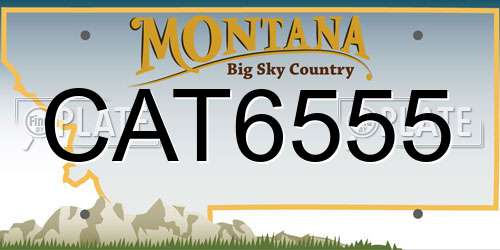 CAT6555 Montana License Plate