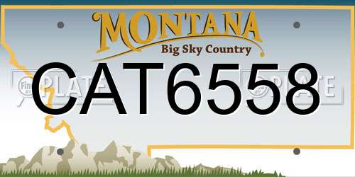 CAT6558 Montana License Plate