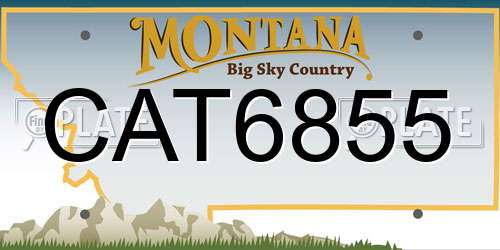 CAT6855 Montana License Plate