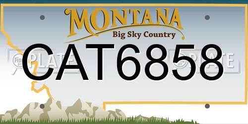 CAT6858 Montana License Plate