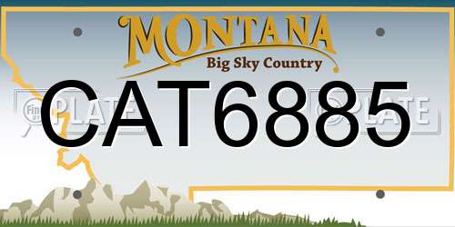 CAT6885 Montana License Plate
