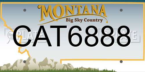 CAT6888 Montana License Plate