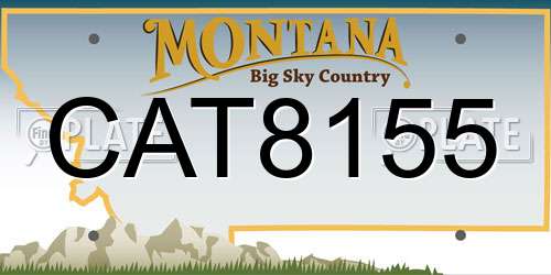 CAT8155 Montana License Plate