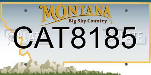 CAT8185 Montana License Plate