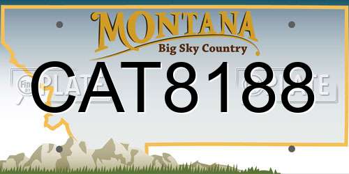 CAT8188 Montana License Plate
