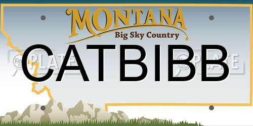 CATBIBB Montana License Plate