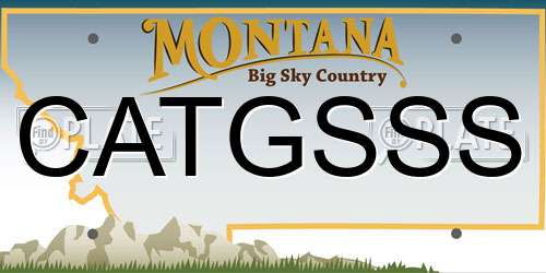 CATGSSS Montana License Plate