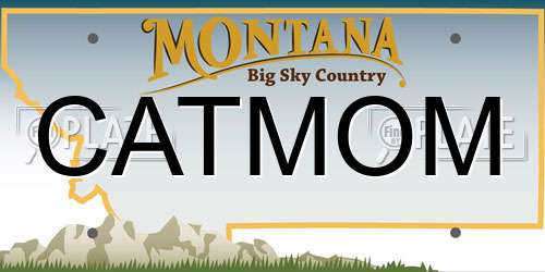 CATMOM Montana License Plate