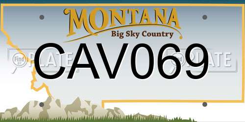 CAV069 Montana License Plate