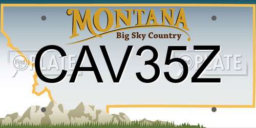 CAV35Z Montana License Plate