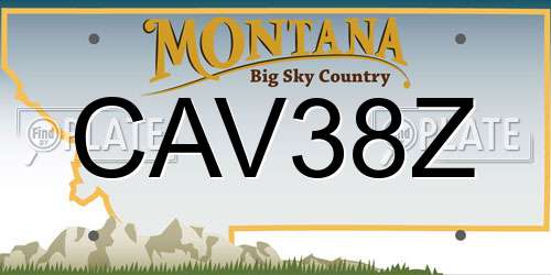 CAV38Z Montana License Plate