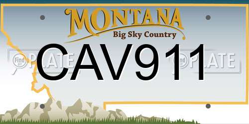 CAV911 Montana License Plate