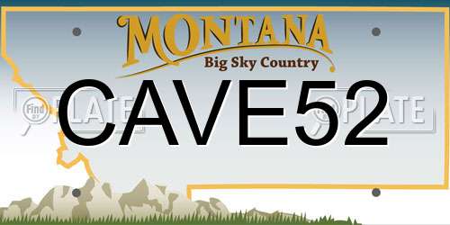 CAVE52 Montana License Plate