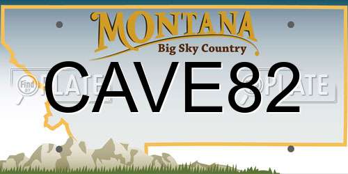 CAVE82 Montana License Plate