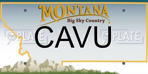 CAVU Montana License Plate