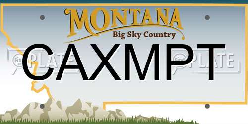 CAXMPT Montana License Plate
