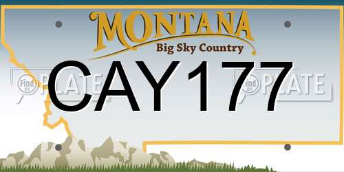 CAY177 Montana License Plate