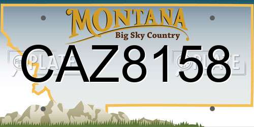 CAZ8158 Montana License Plate