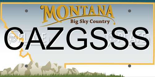 CAZGSSS Montana License Plate