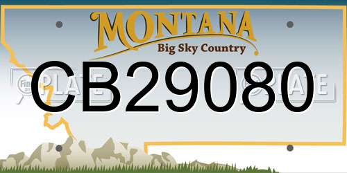 CB29080 Montana License Plate