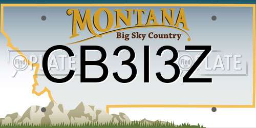 CB3I3Z Montana License Plate