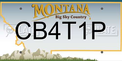 CB4T1P Montana License Plate