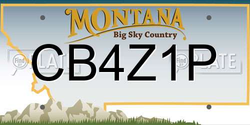 CB4Z1P Montana License Plate