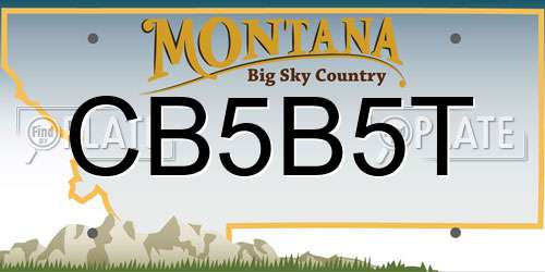 CB5B5T Montana License Plate