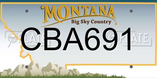 CBA691 Montana License Plate