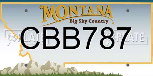 CBB787 Montana License Plate