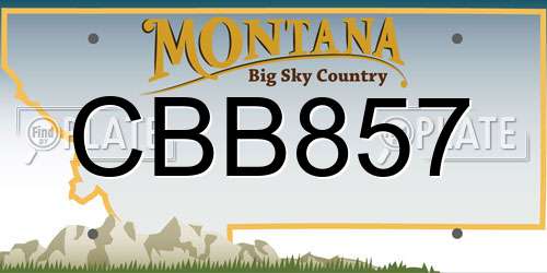 CBB857 Montana License Plate