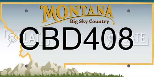 CBD408 Montana License Plate