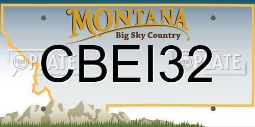 CBEI32 Montana License Plate