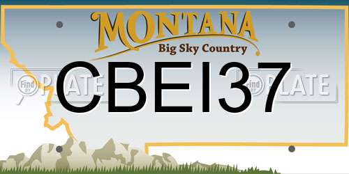 CBEI37 Montana License Plate
