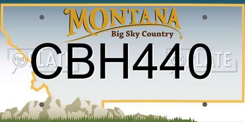 CBH440 Montana License Plate