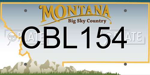 CBL154 Montana License Plate