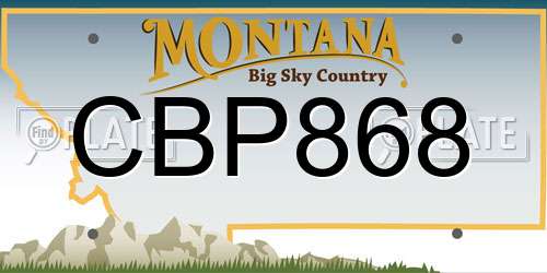 CBP868 Montana License Plate