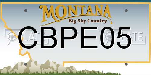 CBPE05 Montana License Plate
