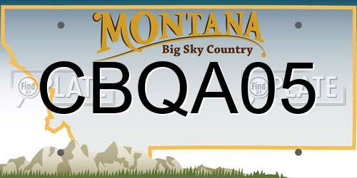 CBQA05 Montana License Plate