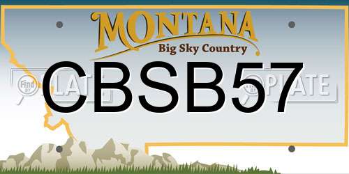 CBSB57 Montana License Plate