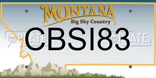 CBSI83 Montana License Plate