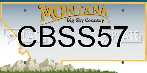 CBSS57 Montana License Plate