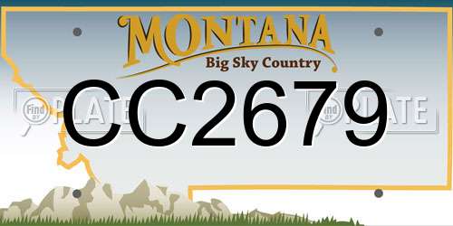 CC2679 Montana License Plate