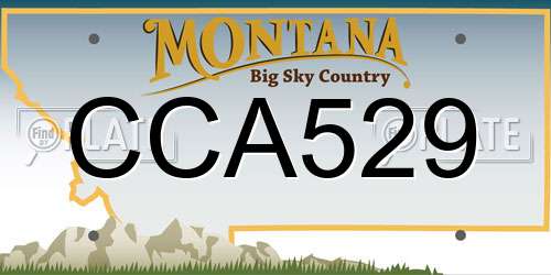 CCA529 Montana License Plate