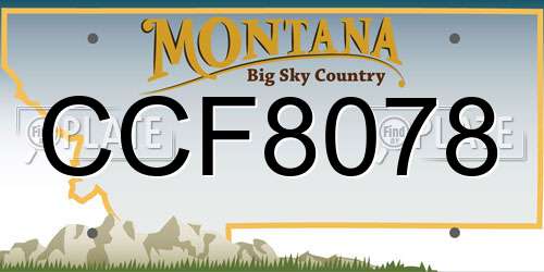 CCF8078 Montana License Plate