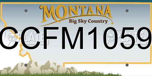 CCFM1059 Montana License Plate
