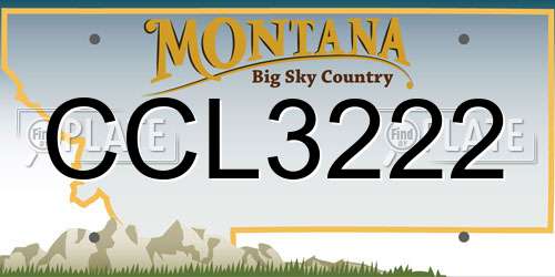 CCL3222 Montana License Plate